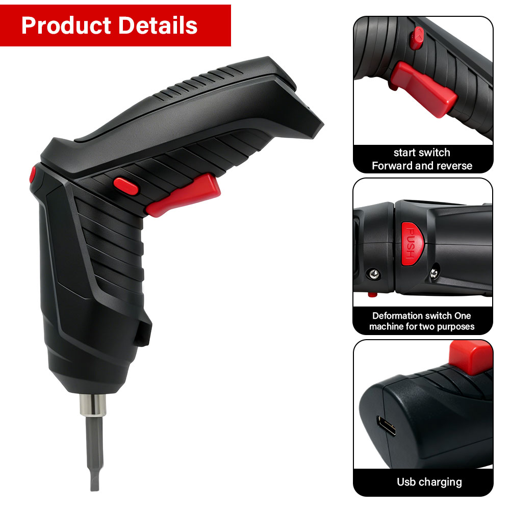 Electric Screwdriver Rechargeable Usb - Conjunto de Chave de Fenda Elétrica