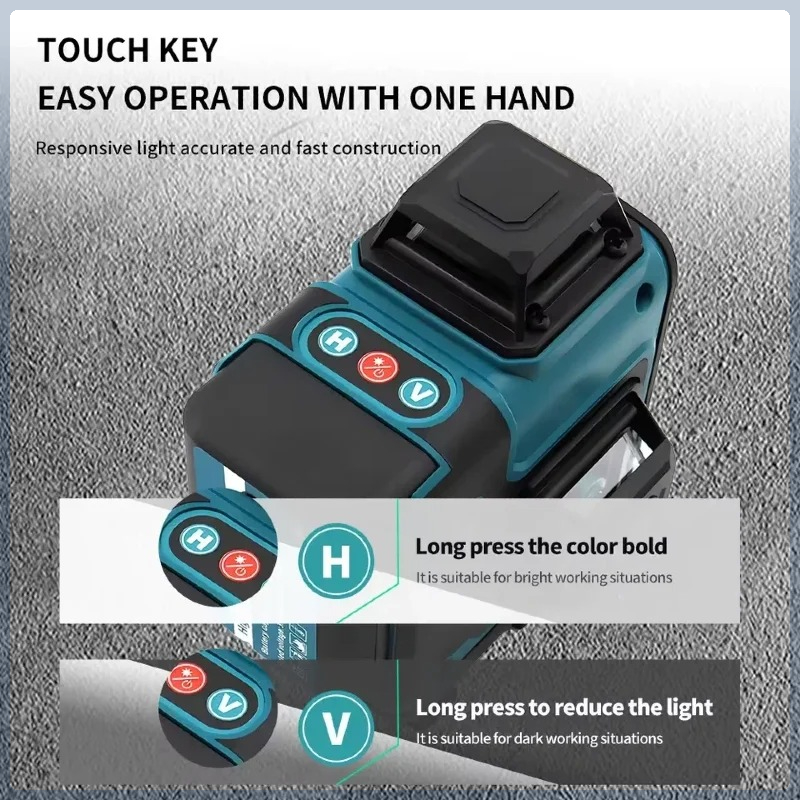 Laser Level 16 Lines 4D Green - Bateria Original Makita Safe Multi-protection 18V,