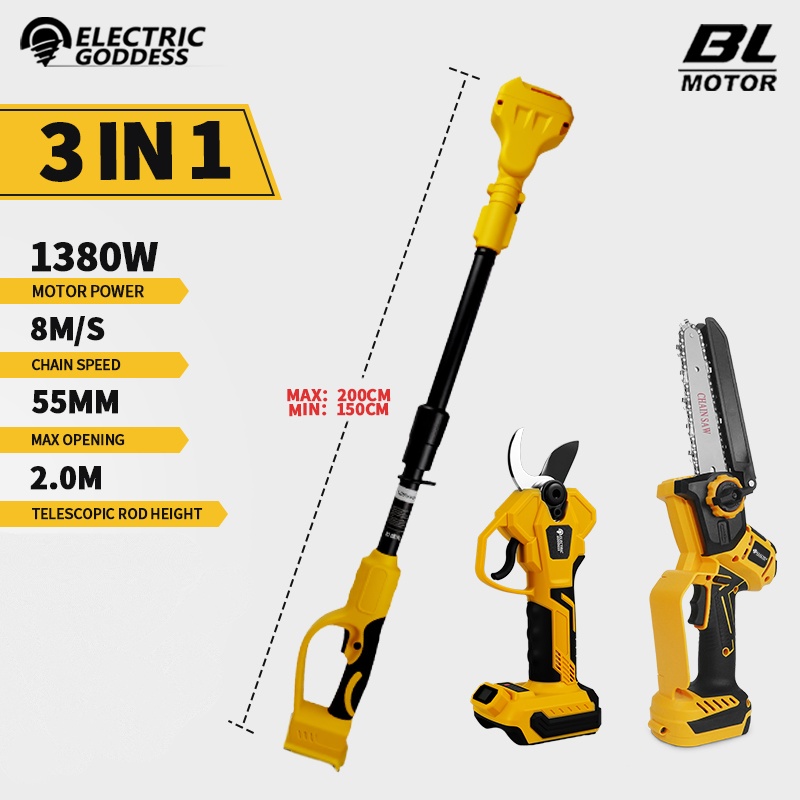 Mini Electric Chainsaw 6 Inch - Sem escova 6 Polegada motosserra elétrica