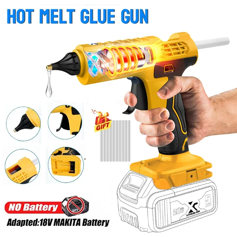 Hot Melt Glue Gun Cordless - Pistola de cola quente elétrica portátil
