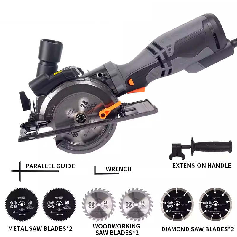 Mini Table Saw For Woodworking - Serra Circular Multifuncional com Guia a