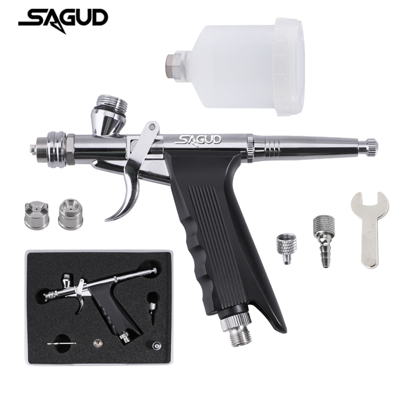 Airbrush Kit With Mini Compressor - Aerógrafo de alimentação por gravidade, pistola