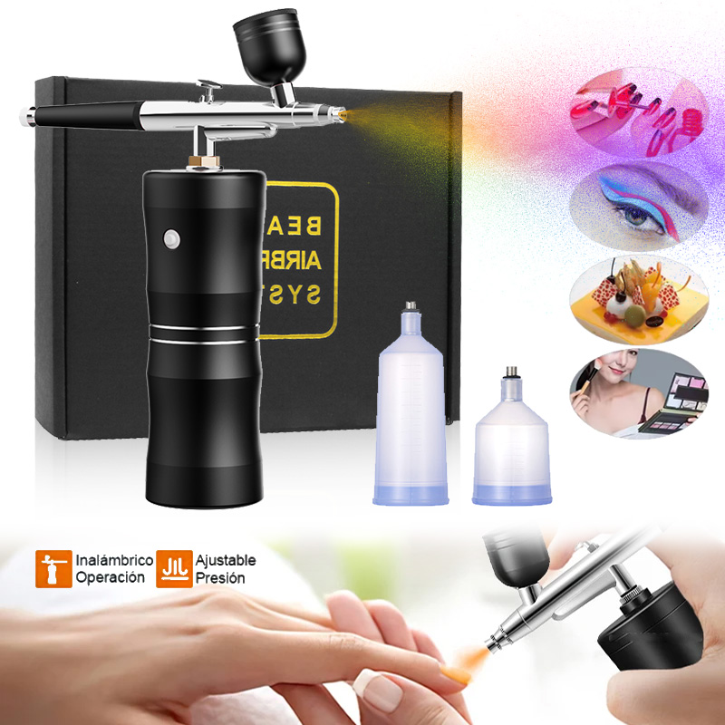 Airbrush Kit With Mini Compressor - Spray de oxigênio mini kit compressor