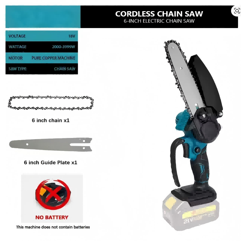 1700RPM 6 Polegada Mini Li-Ion - Mini Electric Chainsaw 6 Inch avaliação e preço