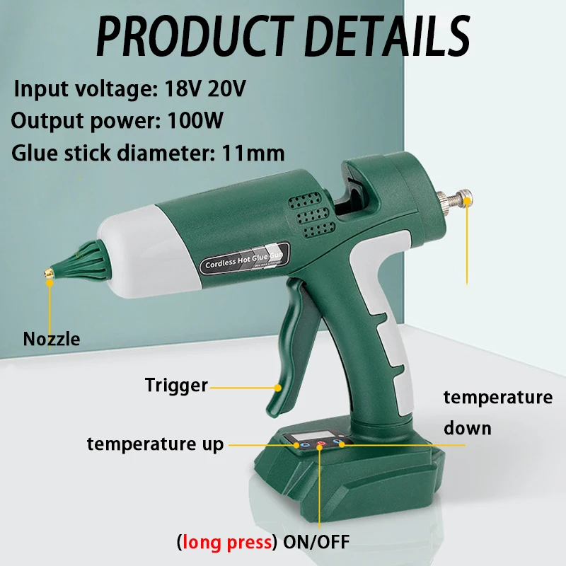 Pistola de Cola Quente Sem Fio - Hot Melt Glue Gun Cordless avaliação e preço