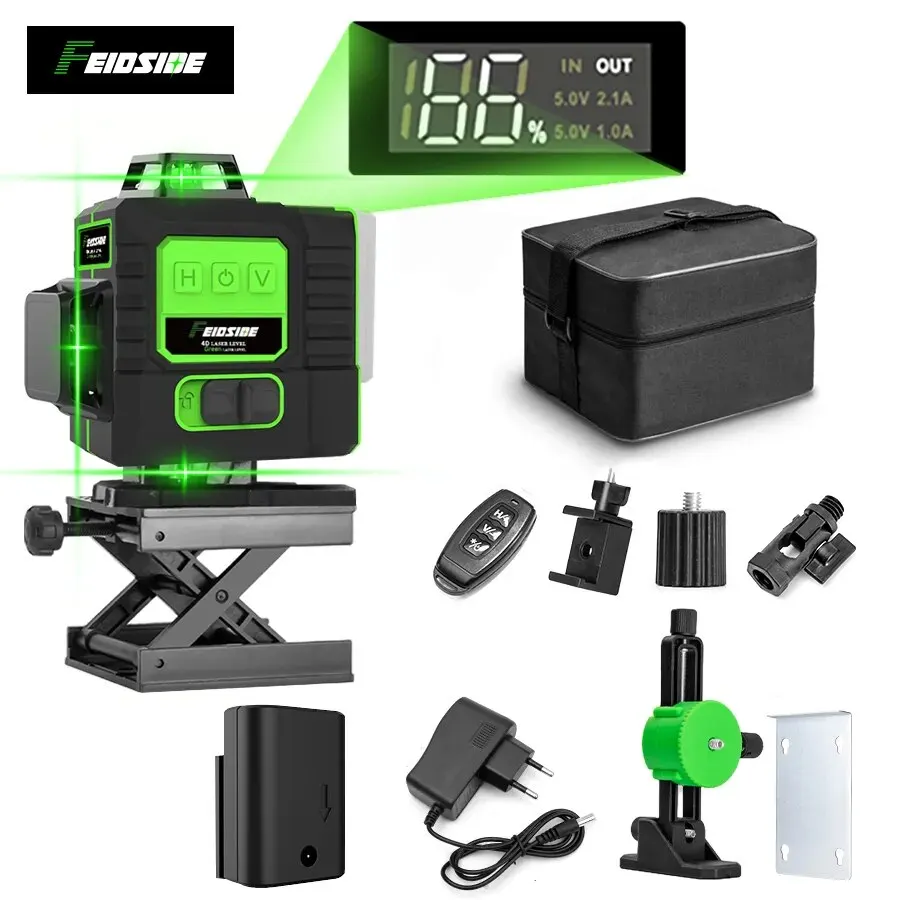 FEIDSIDE 16/12 Linhas Nível La - Laser Level 16 Lines 4D Green avaliação e preço