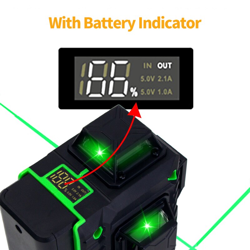 FEIDSIDE 16/12 Linhas Nível La - Laser Level 16 Lines 4D Green avaliação e preço