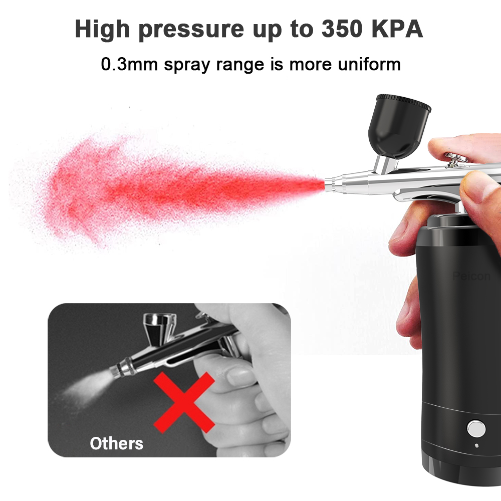 Kit de aerógrafo sem fio com c - Airbrush Kit With Mini Compressor avaliação e preço