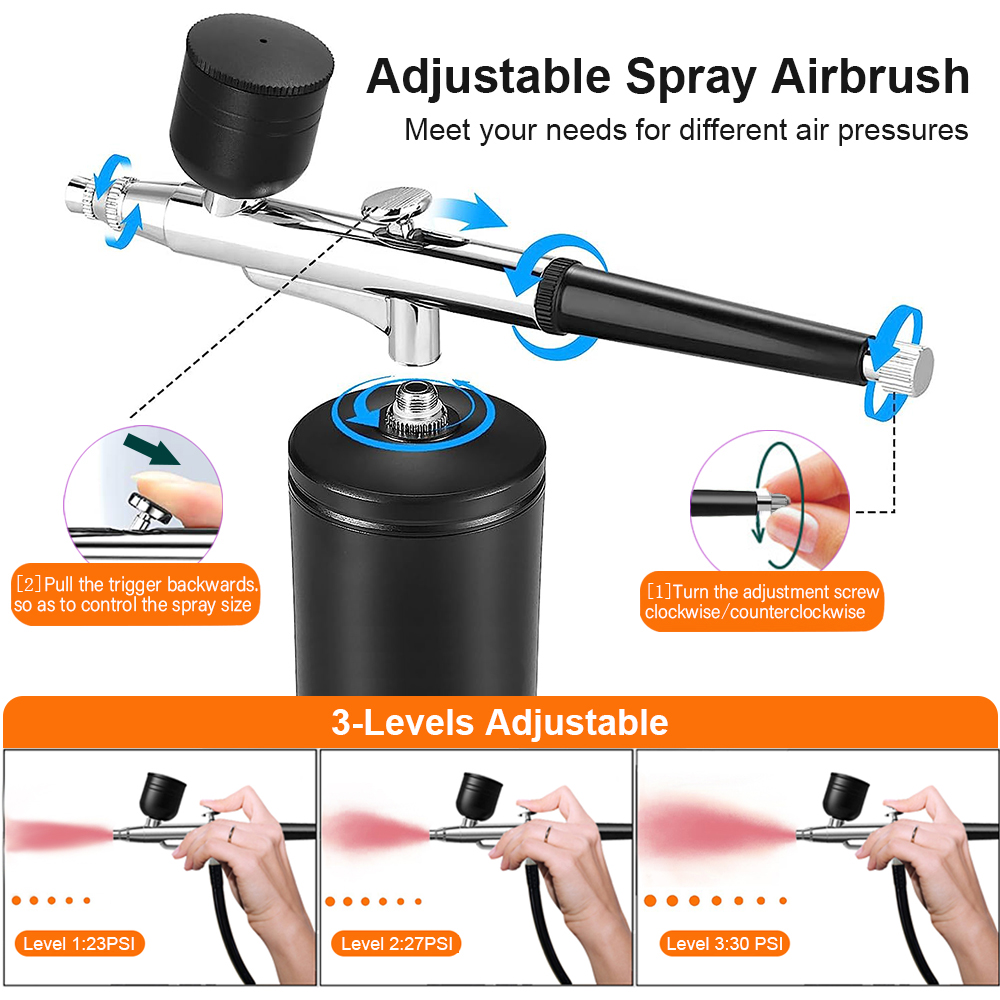 Aerógrafo com compressor portá - Airbrush Kit With Mini Compressor avaliação e preço