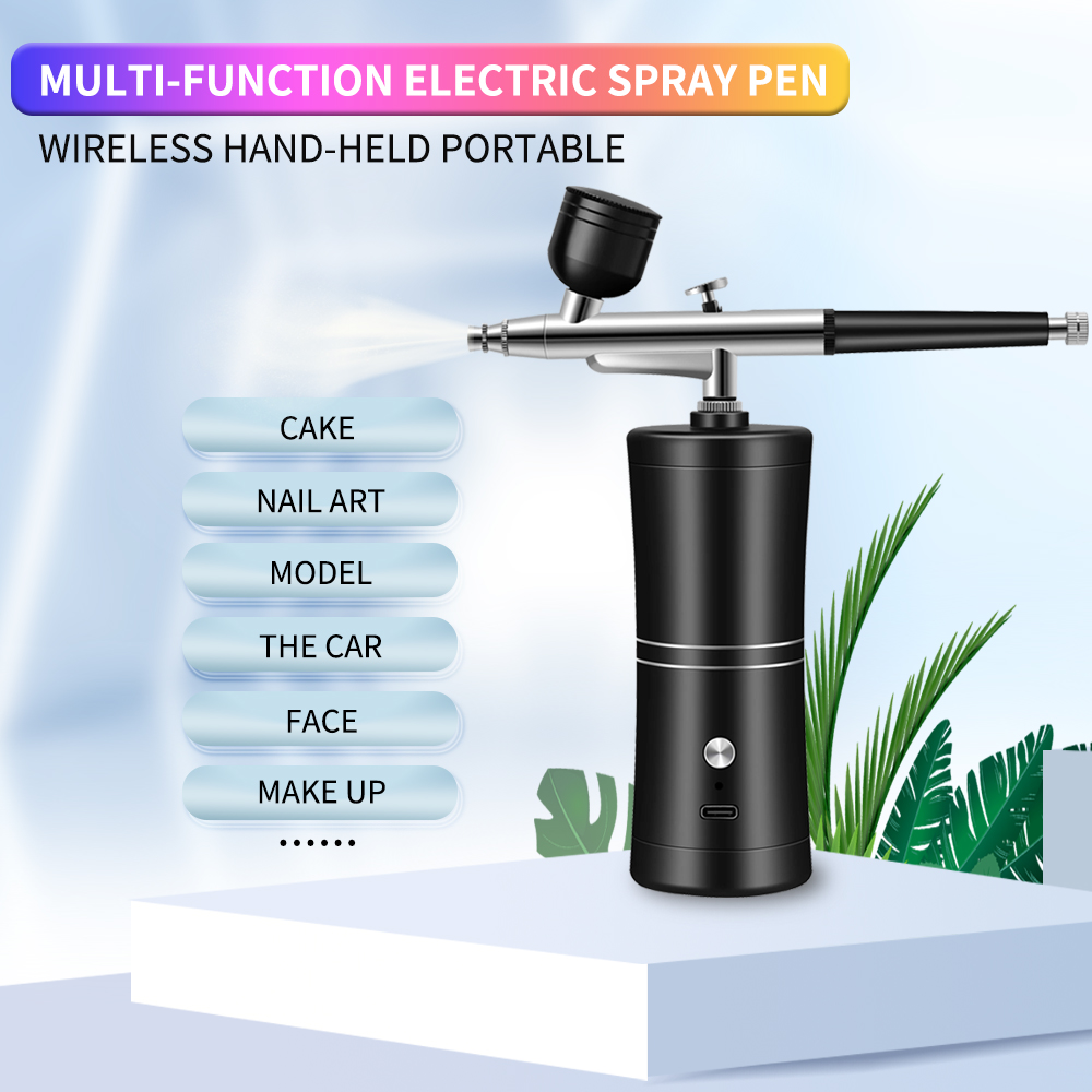 Aerógrafo portátil recarregáve - Airbrush Kit With Mini Compressor avaliação e preço