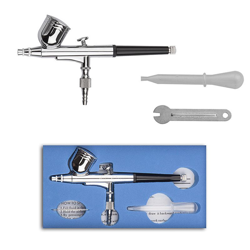 Gravidade dupla ação mini aeró - Airbrush Kit With Mini Compressor avaliação e preço
