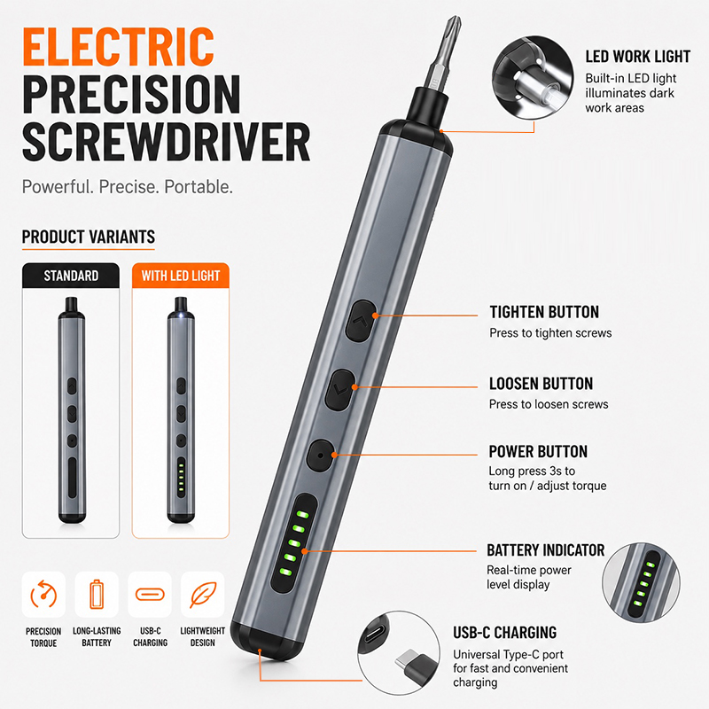 Conjunto de Chaves de Fenda El - Electric Screwdriver Rechargeable Usb avaliação e preço