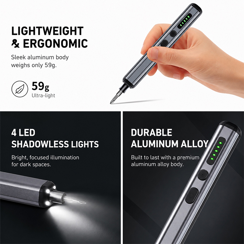Conjunto de Chaves de Fenda El - Electric Screwdriver Rechargeable Usb avaliação e preço