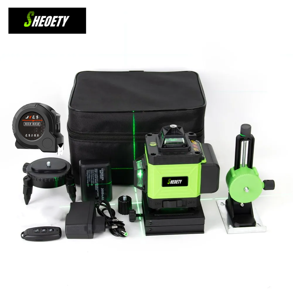 2×2400mAh bateria de íon-lítio - Laser Level 16 Lines 4D Green avaliação e preço