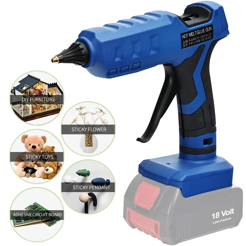 Pistola de cola quente sem fio - Hot Melt Glue Gun Cordless avaliação e preço