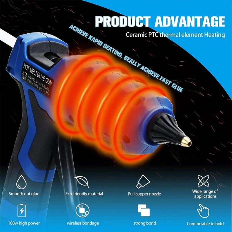 Pistola de cola quente sem fio - Hot Melt Glue Gun Cordless avaliação e preço
