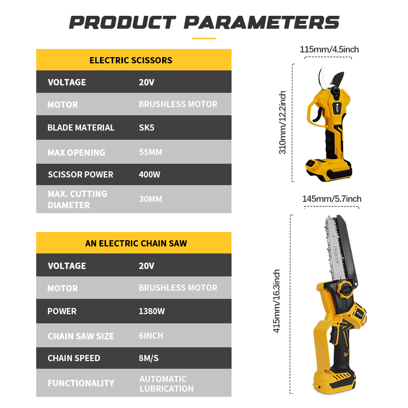 Sem escova 6 Polegada motosser - Mini Electric Chainsaw 6 Inch avaliação e preço
