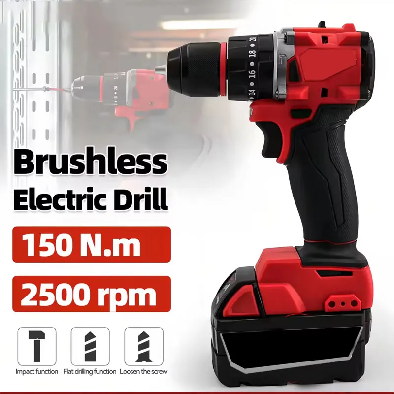 Furadeira de impacto elétrica  - Brushless Cordless Electric Drill 18V avaliação e preço