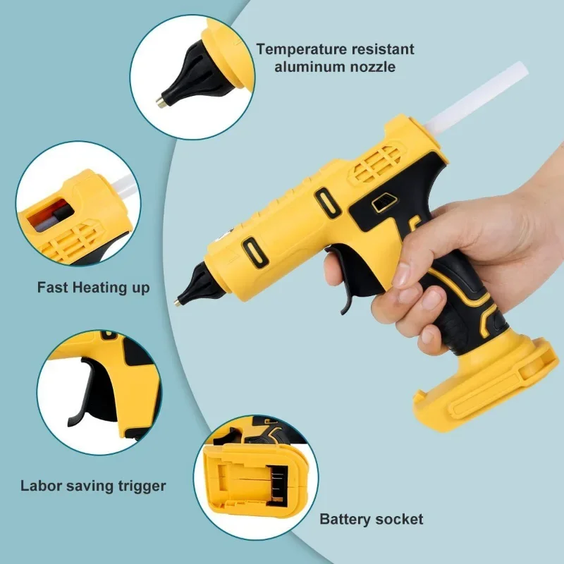 Pistola de cola quente elétric - Hot Melt Glue Gun Cordless avaliação e preço