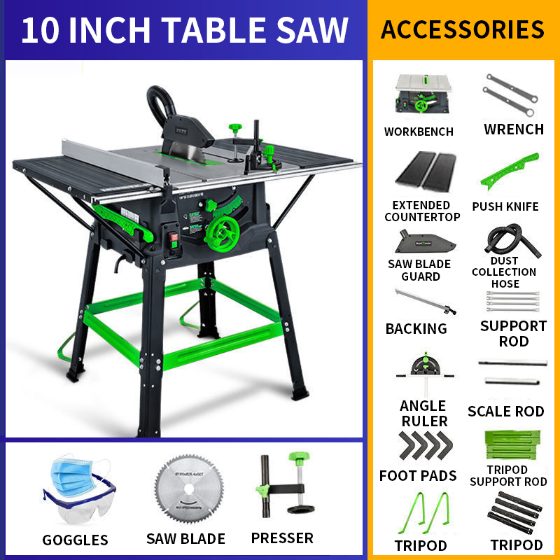 Serra de mesa de 10 polegadas  - Mini Table Saw For Woodworking avaliação e preço