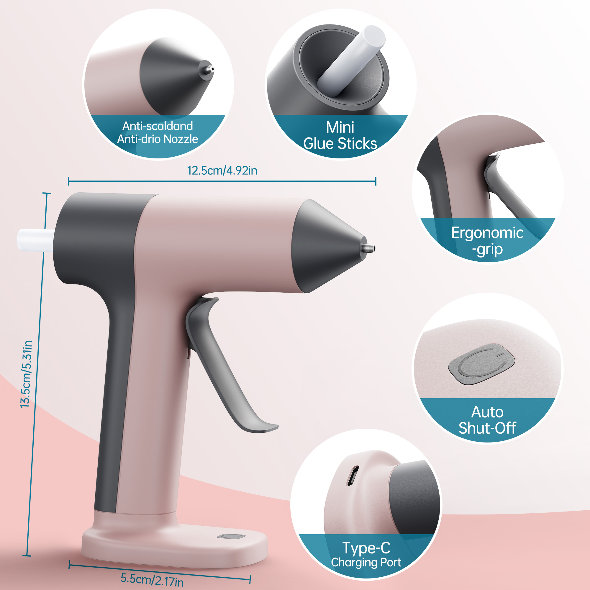 Pistola de Cola Quente Sem Fio - Hot Melt Glue Gun Cordless avaliação e preço